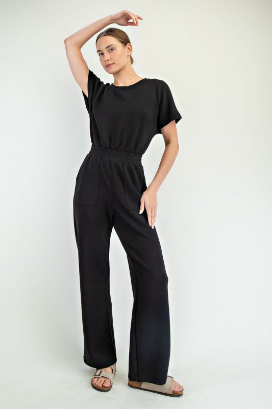 Scuba Short Sleeve Jumpsuit - The Nines