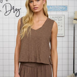 Brown Heathered Tank Top - The Nines