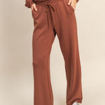 High Waist Wide Leg Sweatpants - 2 Colors! - The Nines
