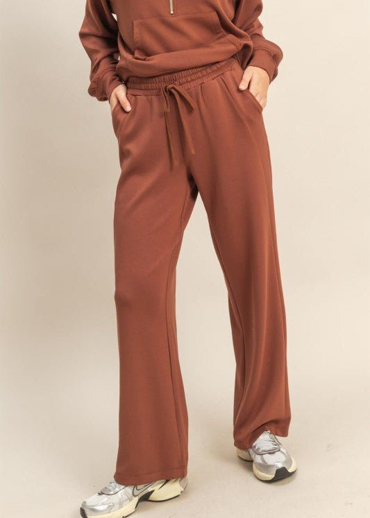 High Waist Wide Leg Sweatpants - 2 Colors! - The Nines