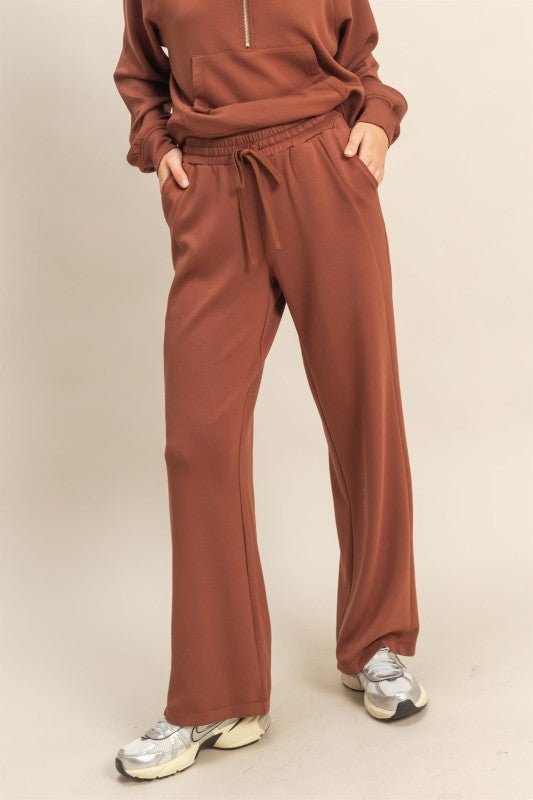 High Waist Wide Leg Sweatpants - 2 Colors! - The Nines