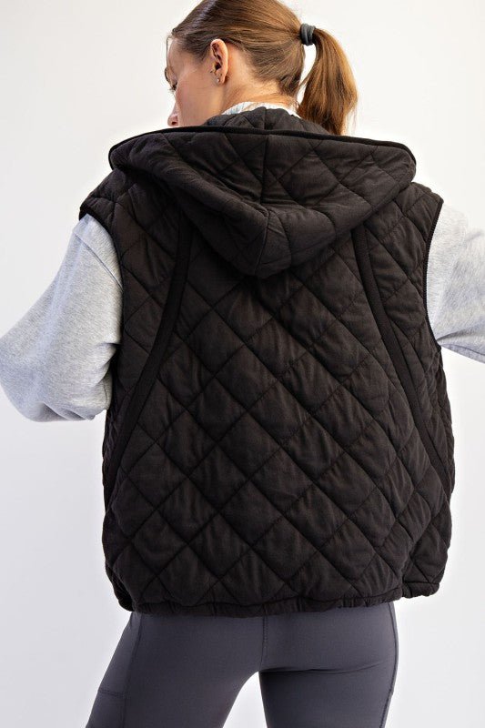 Rae Mode Quilted Hoodie Vest - 3 Colors! - The Nines