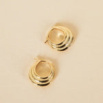 Triple Arch Gold Hoop Earrings - The Nines
