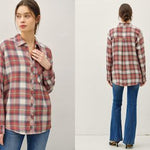 Rosewood Plaid Top - The Nines