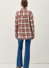 Rosewood Plaid Top - The Nines