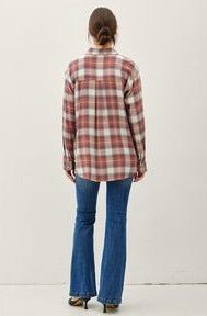 Rosewood Plaid Top - The Nines