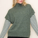 Mariah Mock Neck Sweater Vest - 2 Colors! - The Nines