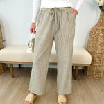 Plaid Drawstring Pants - The Nines
