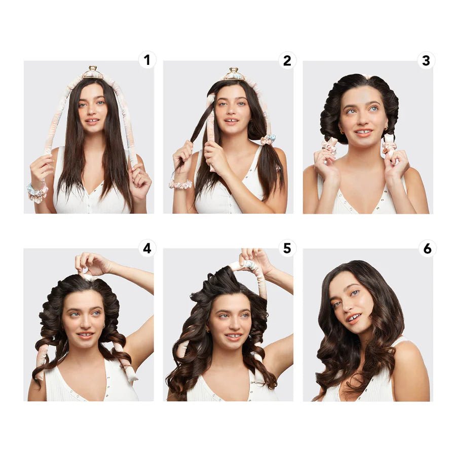 Sunset Tie Dye Satin Heatless Curling Set - The Nines