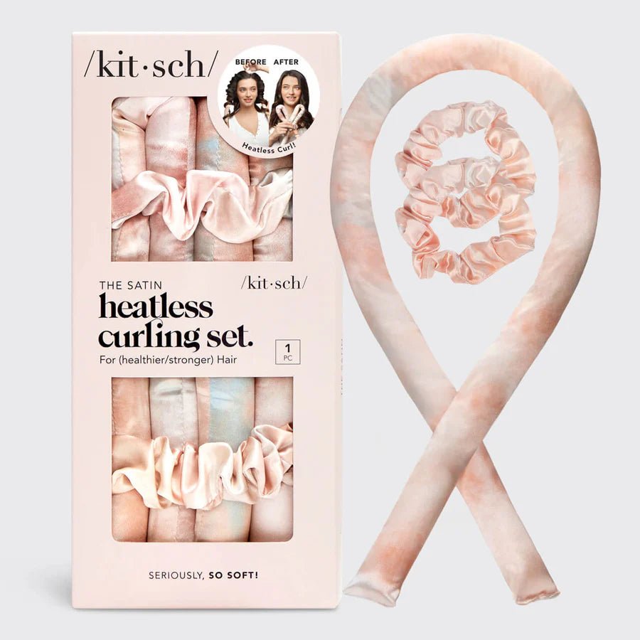 Sunset Tie Dye Satin Heatless Curling Set - The Nines