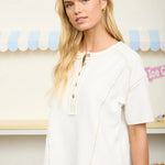 Ivory Knit Short Sleeve - The Nines