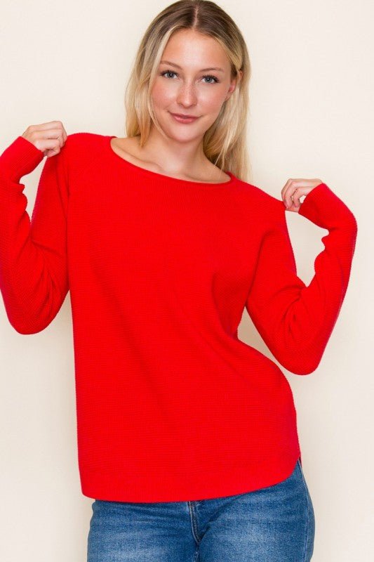 Textured Waffle Long Sleeve - 3 Colors! - The Nines