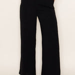Black Elastic Waist Pants - The Nines