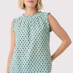 Ruffle Geo Print Top - 2 Colors! - The Nines
