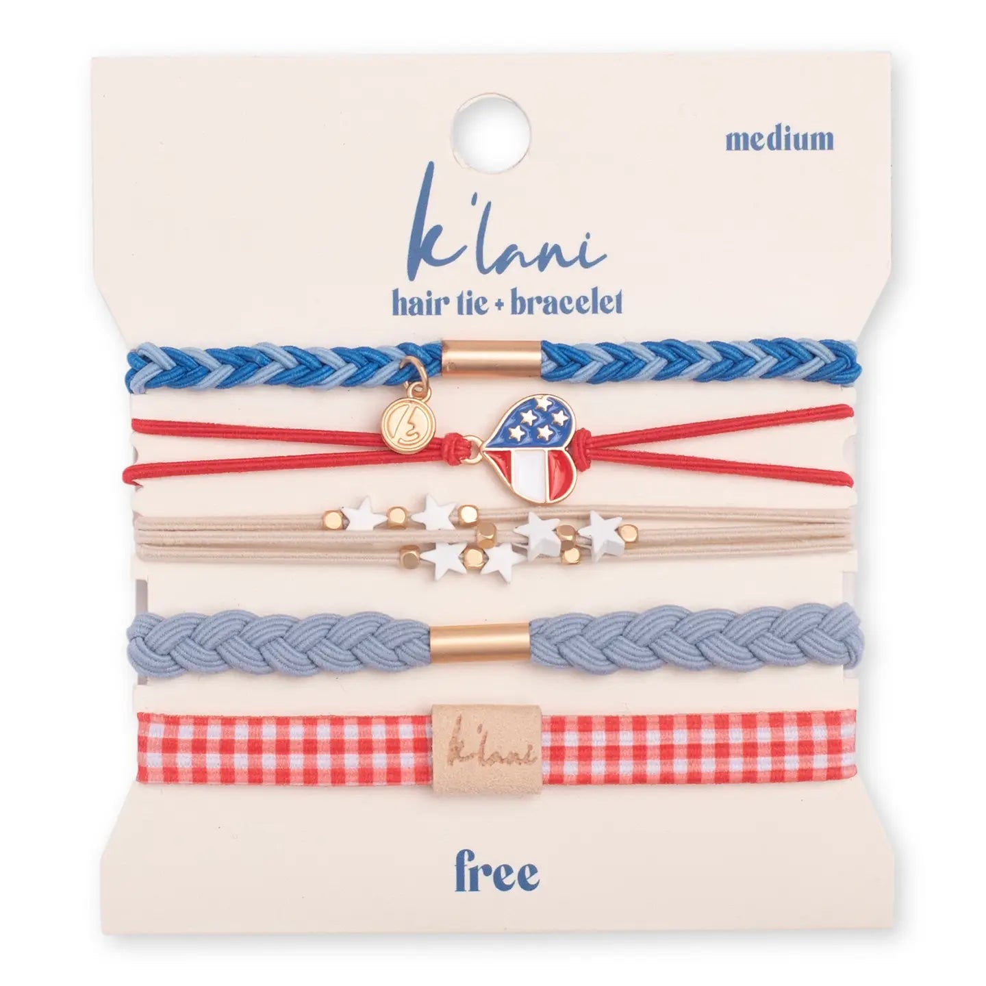 Free Patriotic K'Lani Hair Tie Bracelet - The Nines