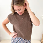 Pocket Detail Short Sleeve Sweater - The Nines