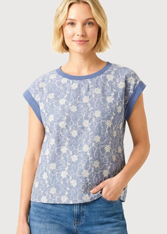 Floral Embroidered Top - 2 Colors! - The Nines