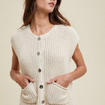 Button Up Vest Top - 2 colors! - The Nines