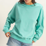 Teagan Turquoise Crew Neck Sweatshirt - The Nines