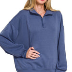Scuba Quarter Zip Pocket Pullovers - 3 Colors! - The Nines