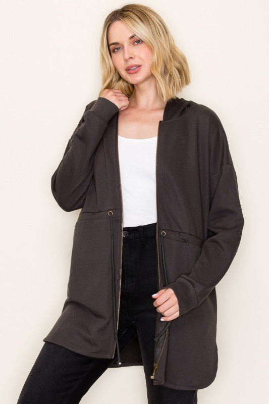 French Terry Duster Hoodie Jacket - The Nines