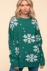 Snow Angel Hunter Green Sweater