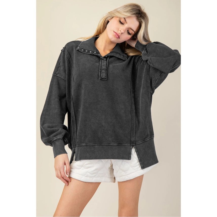 Mineral Washed French Terry Sweatshirt - FINAL SALE! - The Nines