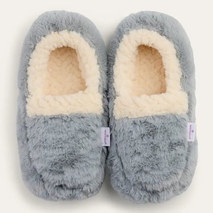 Sherpa Gray Warmies Slippers - The Nines