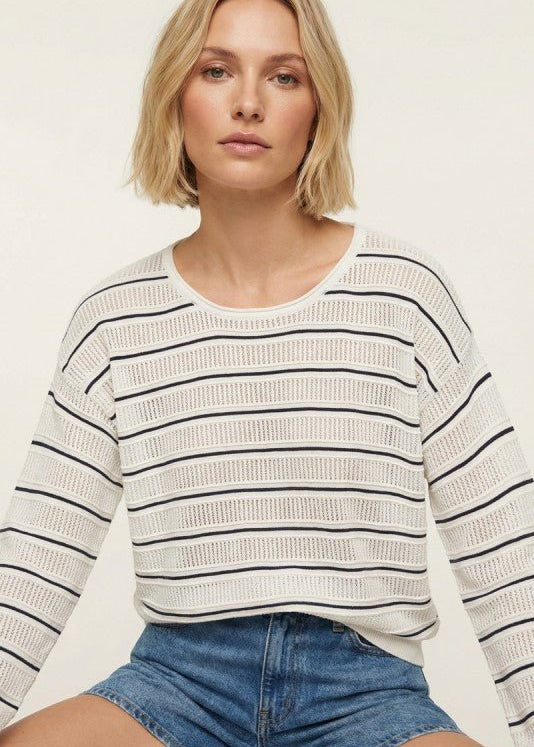Aubrey Open Weave Long Sleeve Top - 3 Colors! - The Nines