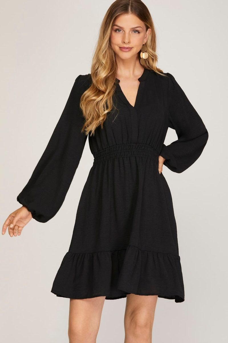 Emma Long Sleeve Dress with Pockets - 3 colors! - The Nines