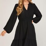 Emma Long Sleeve Dress with Pockets - 3 colors! - The Nines
