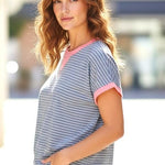 Ella Soft Contrast Tee - 2 Colors! - The Nines