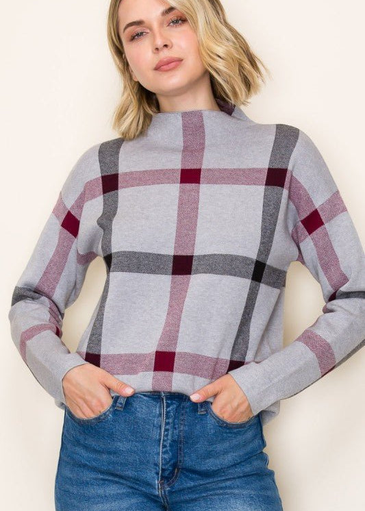Checkered Mock Sweater - The Nines