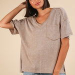 Mineral Washed V - neck tees - 4 Colors! - The Nines