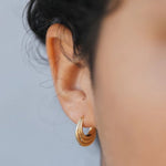 Triple Arch Gold Hoop Earrings - The Nines