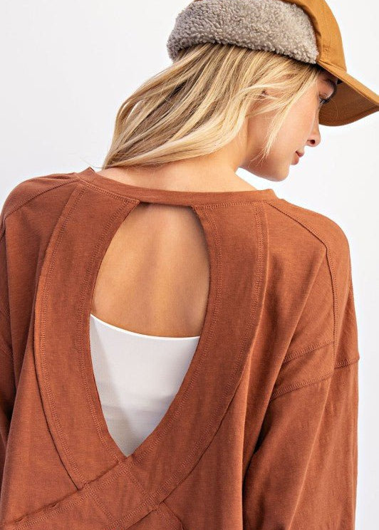 Cropped Long Sleeve Thumbhole Top - 4 Colors! - The Nines