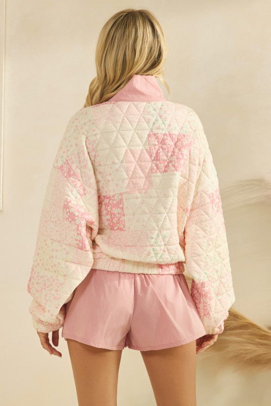 Textured Quilted Print Pullover - 2 colors! - The Nines