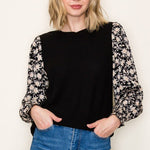 Floral Sleeve Tops - 2 Colors! - The Nines