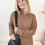 Textured Loose Turtleneck Sweater - 2 colors! - The Nines