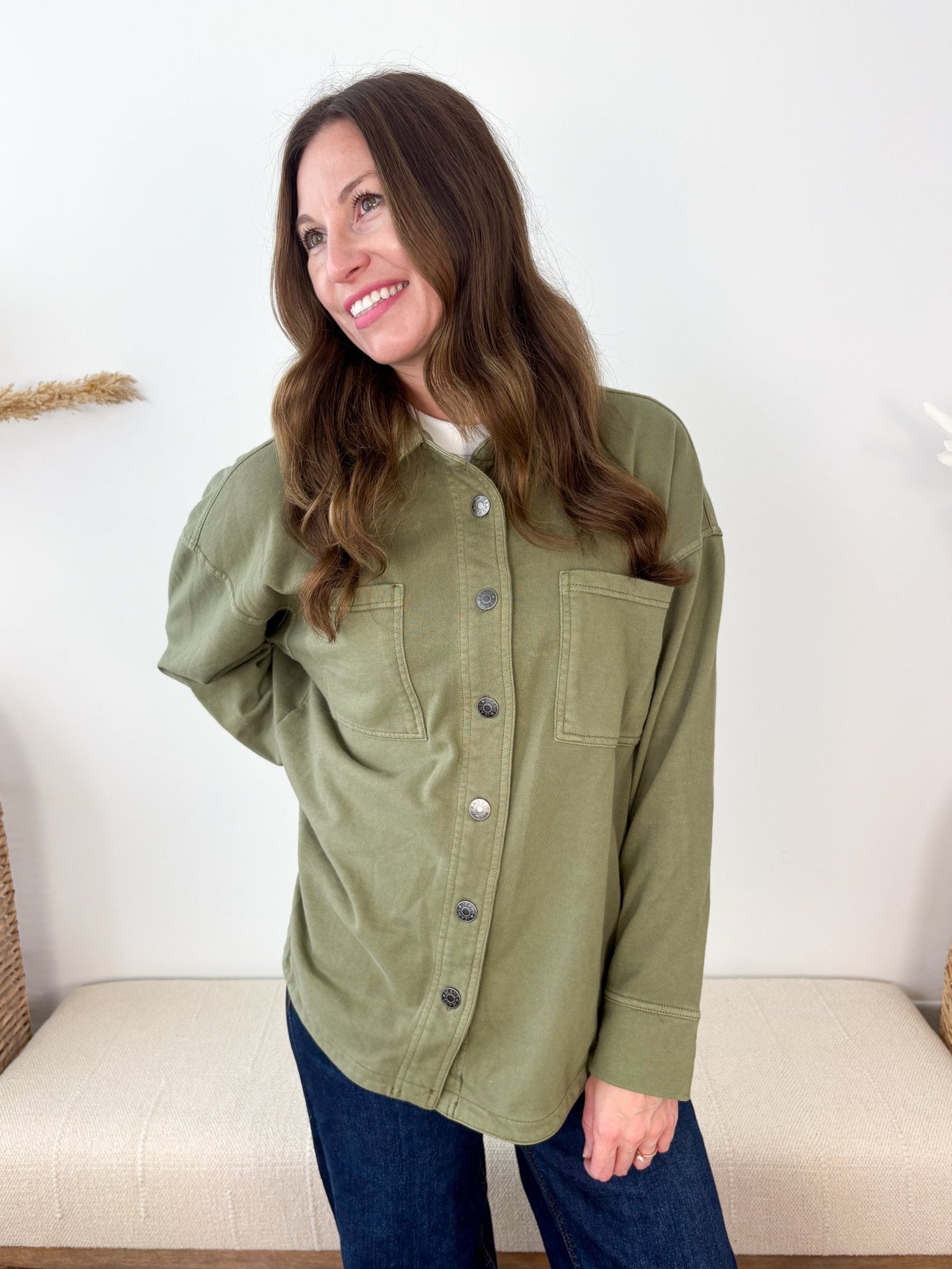 Soft Washed Denim Shacket - 4 colors! - The Nines
