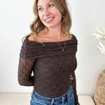 Lace Knit Off-Shoulder Bodysuit - The Nines