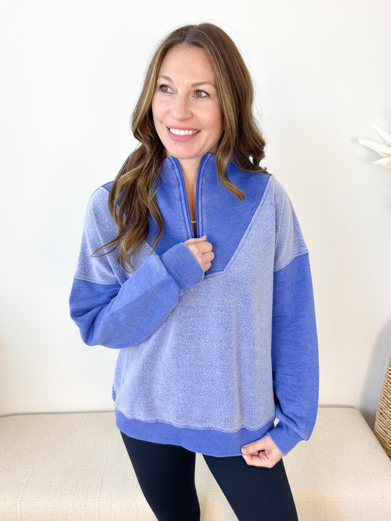Frosted Blue Quarter Zip - The Nines