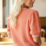 April Short Sleeve Sweater Top - 2 Color! - The Nines