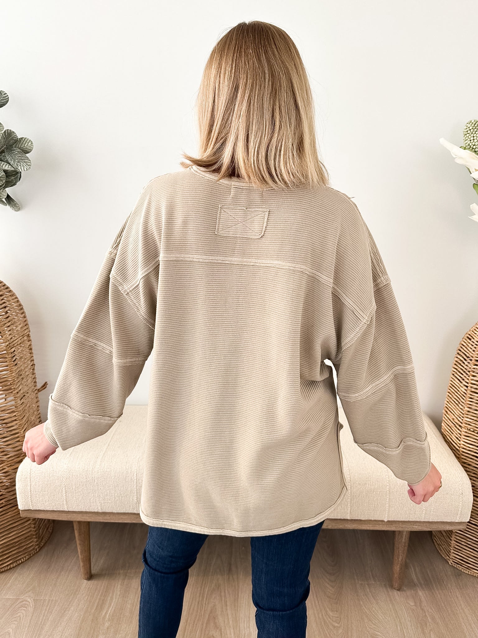 Exposed Seam Long Sleeve Top - The Nines
