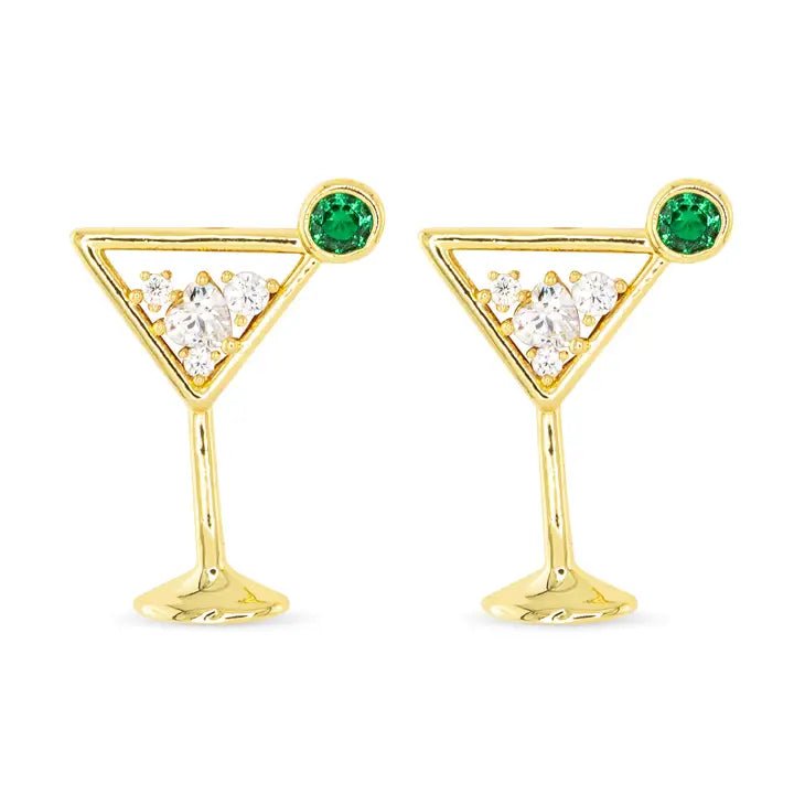 Gold Dirty Martini Earrings - The Nines