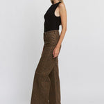 Mica Leopard Wide Leg Jean - The Nines