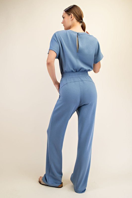 Scuba Short Sleeve Jumpsuit - The Nines