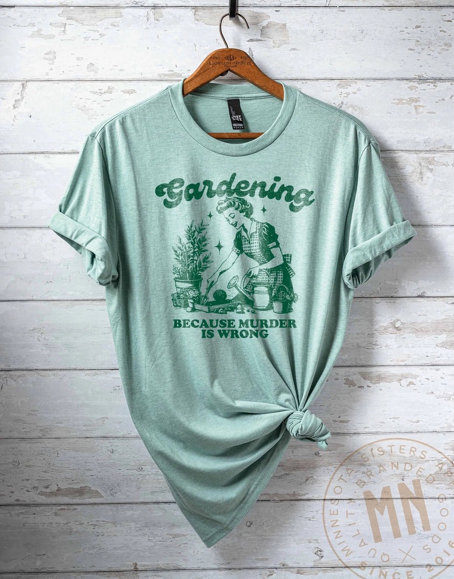 Dusty Sage Gardening Tee - The Nines