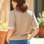 April Short Sleeve Sweater Top - 2 Color! - The Nines