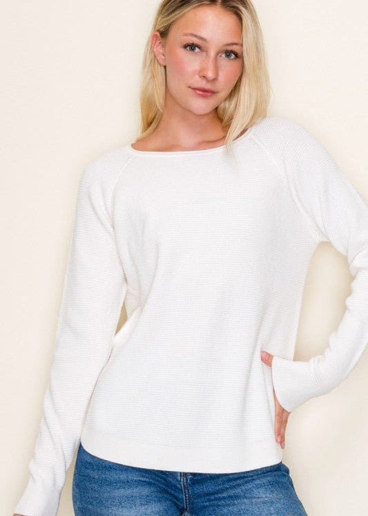 Textured Waffle Long Sleeve - 3 Colors! - The Nines
